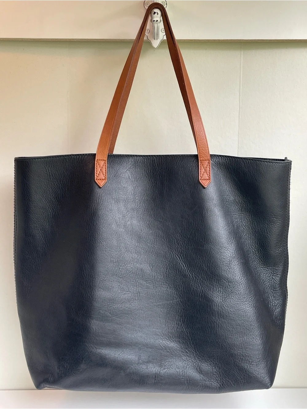 Madewell Top Zip Leather Tote Bag